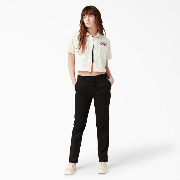 Women's FLEX Slim Fit Pants - Black (BK) image number 4