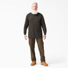 Long Sleeve Heavyweight Henley T-Shirt - Chocolate Brown &#40;CB&#41;