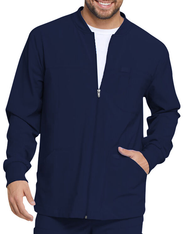 Men's EDS Essentials Zip Front Warm-Up Jacket , Navy Blue M | Men's ...
