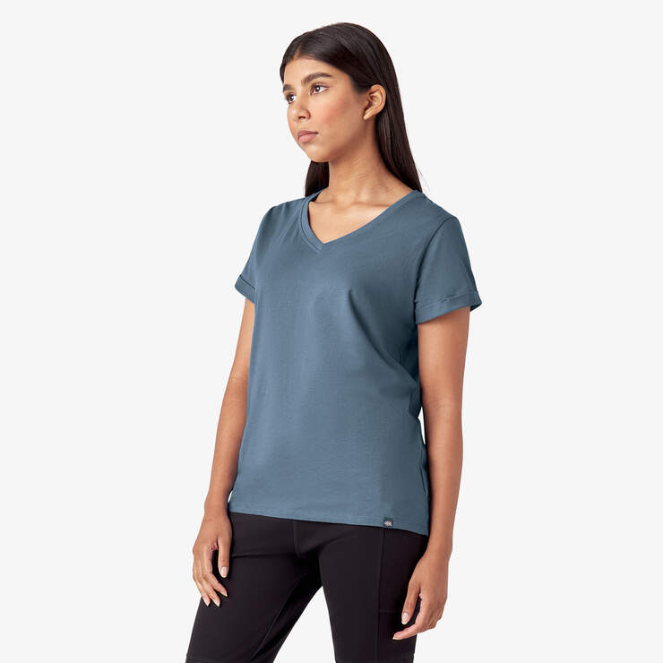 Women’s V-Neck T-Shirt - Coronet Blue (CNU) image number 3