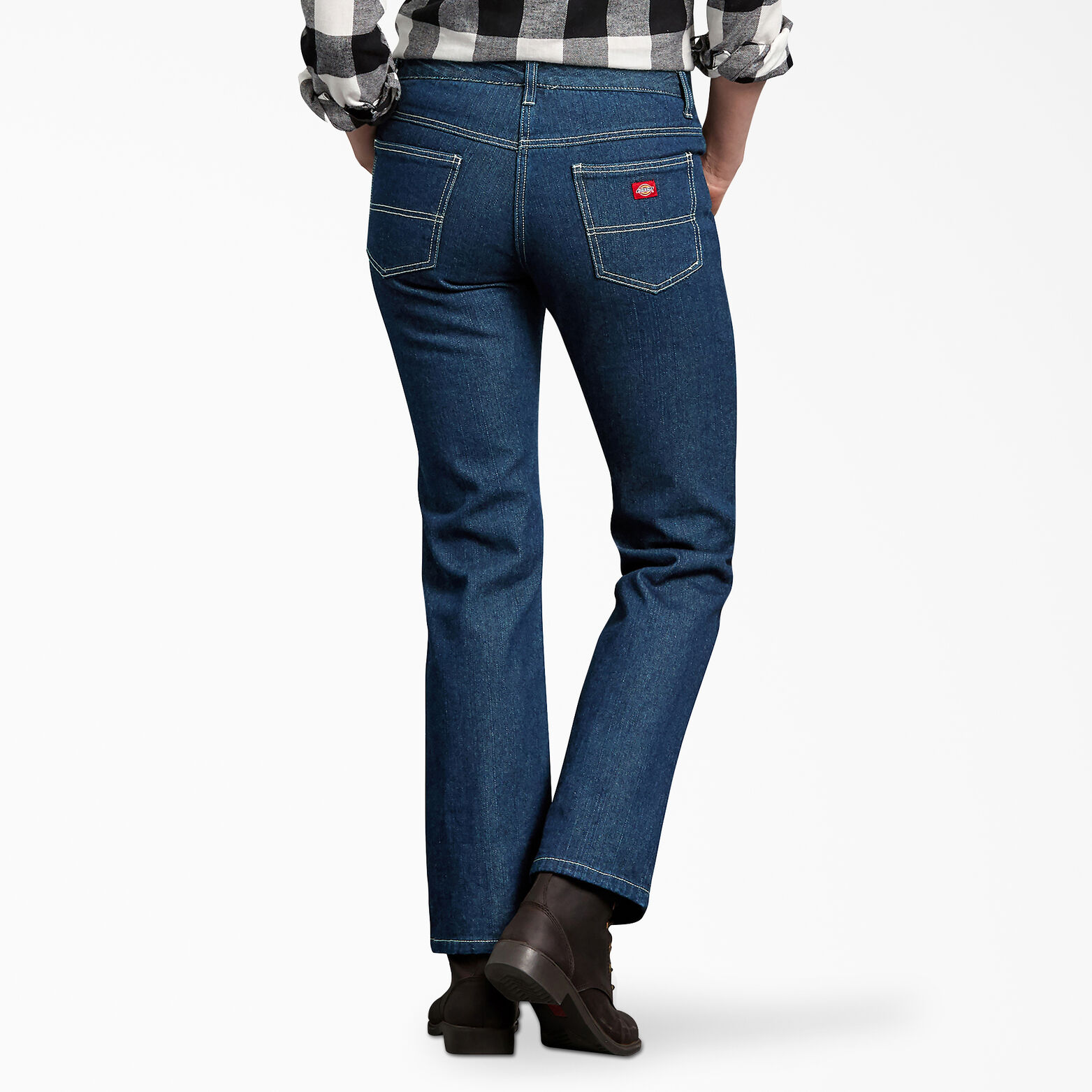 Women's Relaxed Fit Straight Leg Flannel Lined Denim Jeans Womens