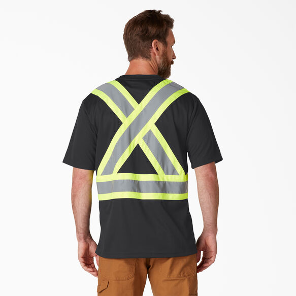 Hi Vis Safety Short Sleeve T-Shirt - Black &#40;BK&#41;