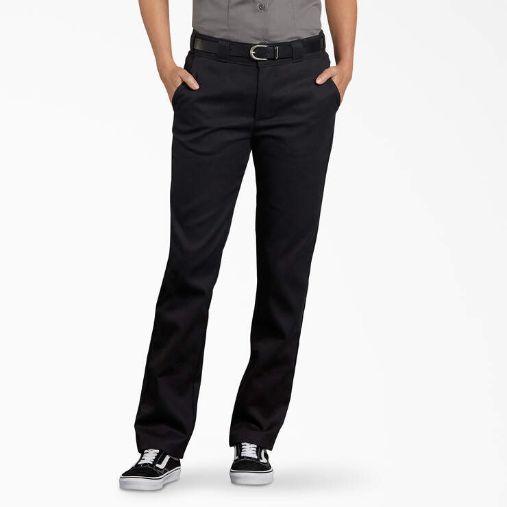 Women's FLEX Slim Fit Pants - Black (BK) image number 1