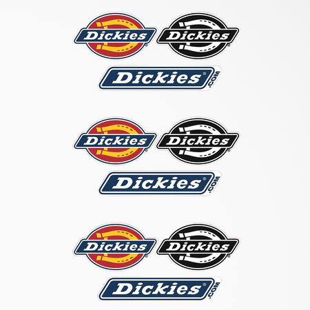 Dickies Exclusive Logo Stickers, 5-Pack of 3 - Assorted Colors &#40;QA&#41;