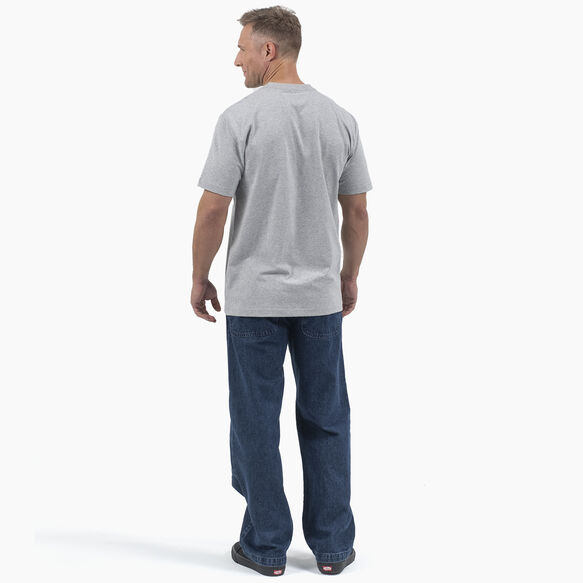 Short Sleeve Tri-Color Logo Graphic T-Shirt - Heather Gray &#40;HG&#41;