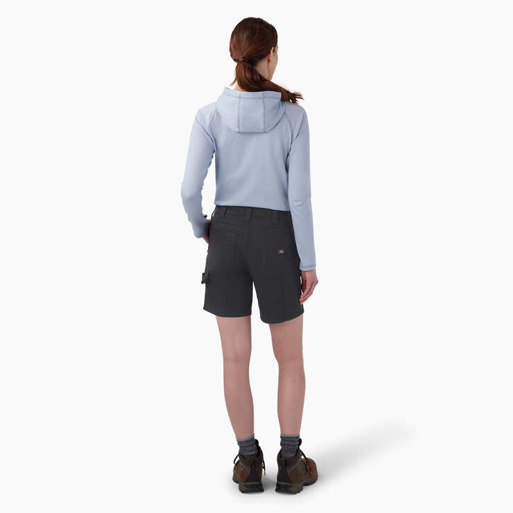Women’s Duck Carpenter Shorts, 7" - Rinsed Black (RBK) image number 6