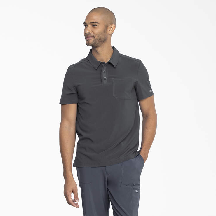Men's EDS Essentials Medical Polo Shirt - Pewter Gray (PEW) image number 1