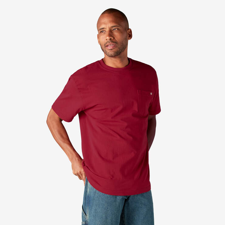 Heavyweight Short Sleeve Pocket T-Shirt - English Red (ER) image number 4