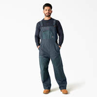 Waxed Canvas Double Front Bib Overalls - Airforce Blue (AF)