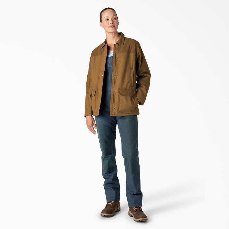 Women’s Waxed Canvas Chore Coat - Brown Duck (BD) image number 4