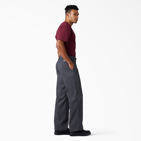 Loose Fit Double Knee Work Pants - Charcoal Gray &#40;CH&#41;
