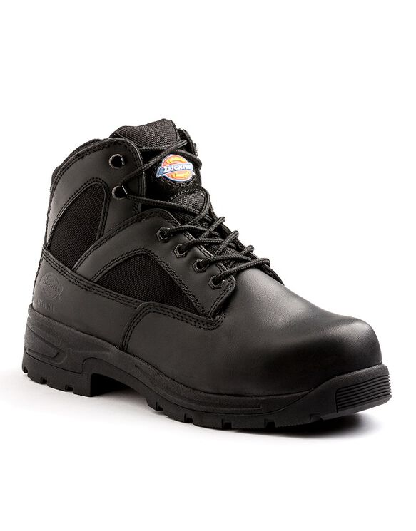 Men's Buffer Industrial Black Steel Toe Work Boots - Black (BLK)
