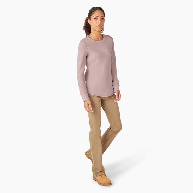 Women’s Long Sleeve Thermal Shirt - Peach Whip (P2W) image number 5
