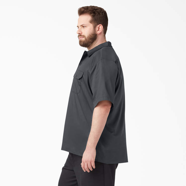 FLEX Relaxed Fit Short Sleeve Work Shirt - Charcoal Gray (CH) image number 7