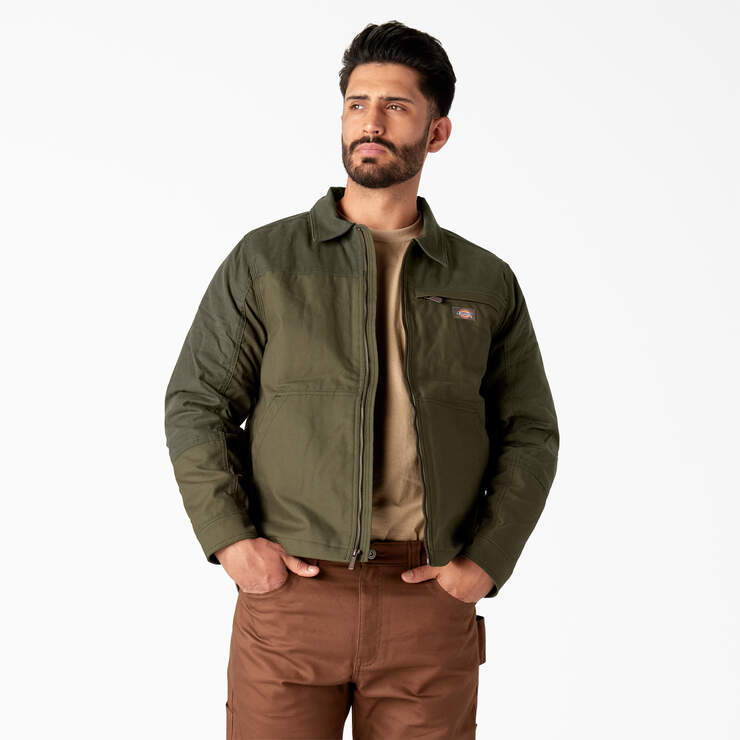 Waxed Canvas Service Jacket - Moss Green (MS) image number 1