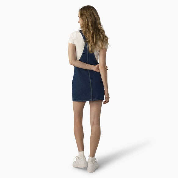 Women&#39;s Denim Bib Overall Dress - Stonewashed Indigo Blue &#40;SNB&#41;