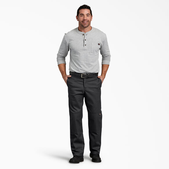 FLEX Regular Fit Double Knee Work Pants - Black &#40;BK&#41;