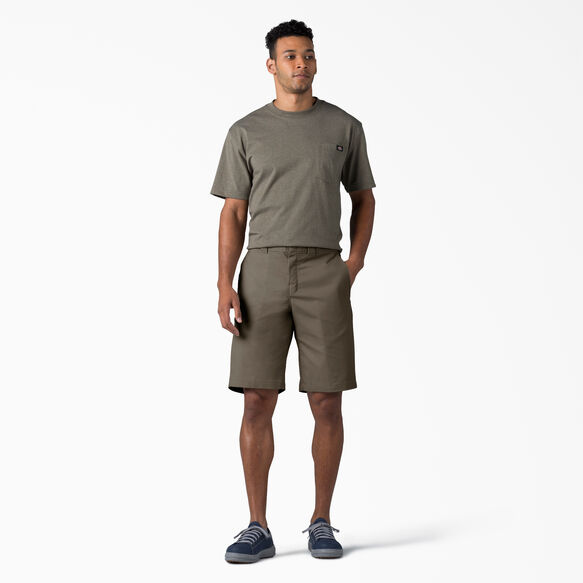 Relaxed Fit Work Shorts, 11&quot; - Mushroom &#40;MR1&#41;