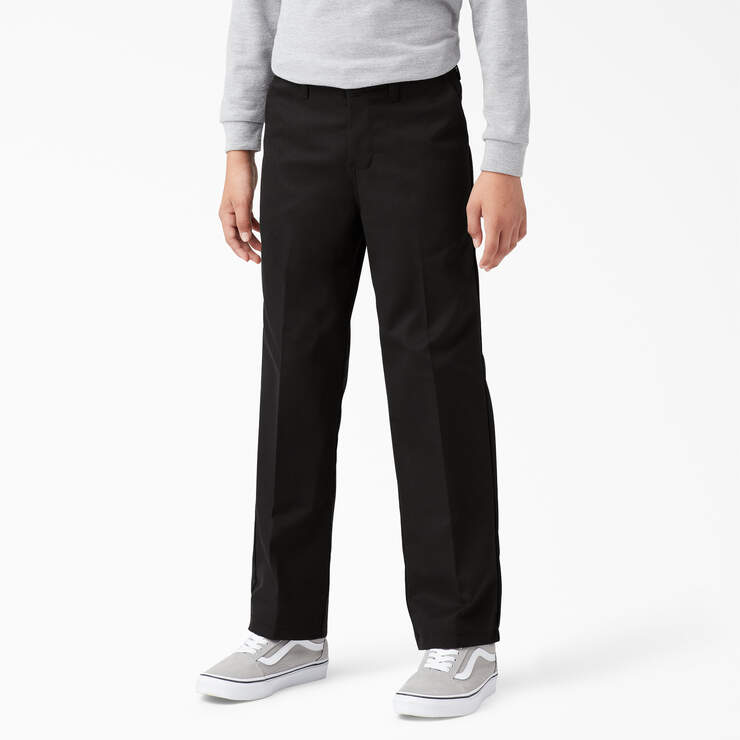 Boys' Classic Fit Pants, 4-20 - Black (BK) image number 1