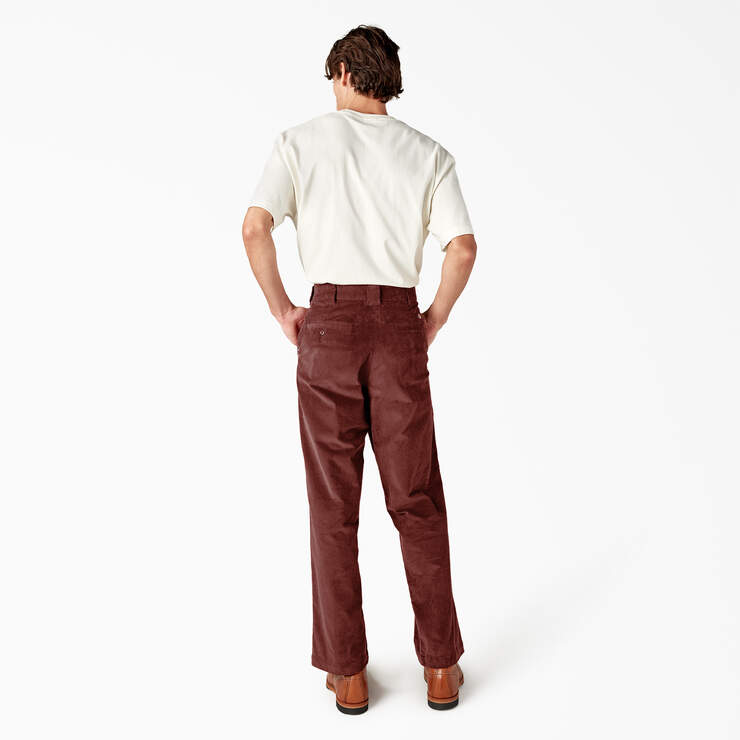 Regular Fit Corduroy Pants - Fired Brick (IK9) image number 6