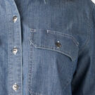 Women&#39;s Long Sleeve Chambray Roll-Tab Work Shirt - Stonewashed Light Blue &#40;LSW&#41;