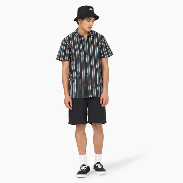 Dickies Skateboarding Cooling Relaxed Fit Shirt - Lincoln Green/Black Stripe &#40;NBS&#41;
