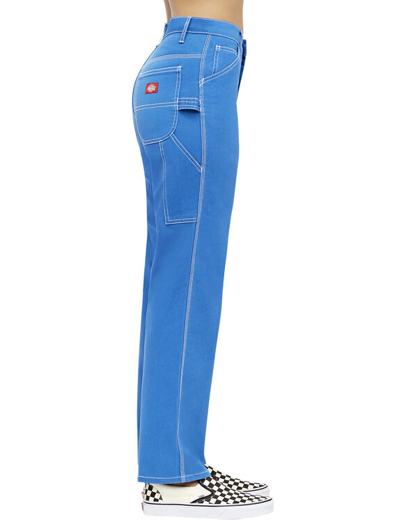 Dickies Girl Juniors&#39; Relaxed Fit Carpenter Pants - Electric Blue &#40;EB&#41;