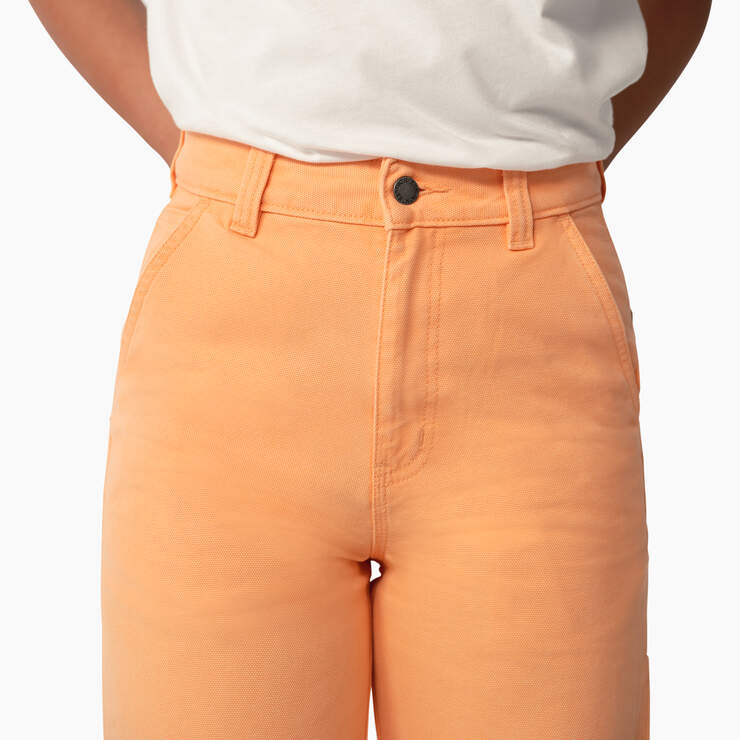 Women's Regular Fit Duck Pants - Stonewashed Papaya Smoothie (SPS) image number 5