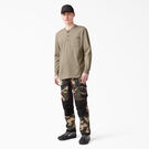Heavyweight Long Sleeve Henley T-Shirt - Desert Sand &#40;DS&#41;