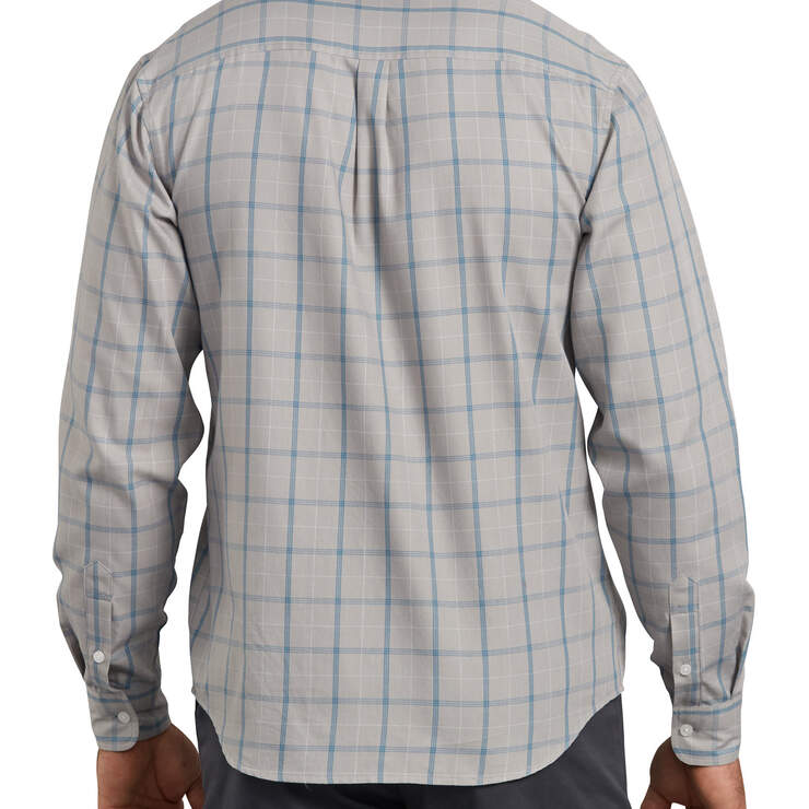 Dickies X-Series Modern Fit Long Sleeve Yarn Dyed Plaid Shirt - Blue Gray Plaid (RXPB) image number 2