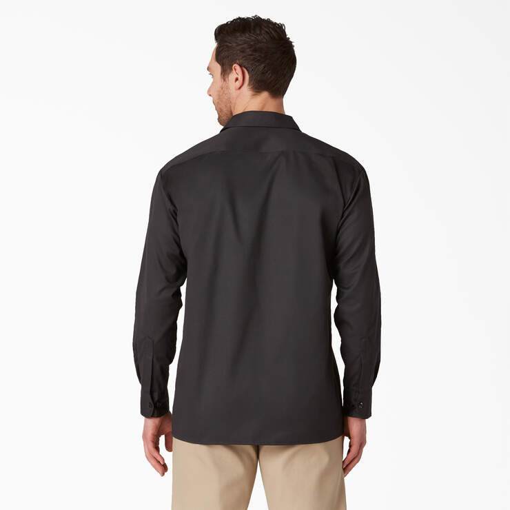 FLEX Cooling Long Sleeve Work Shirt - Black (BK) image number 2