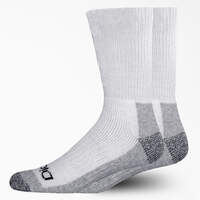 Steel Toe Crew Socks, Size 6-12, 2-Pack - White (WH)