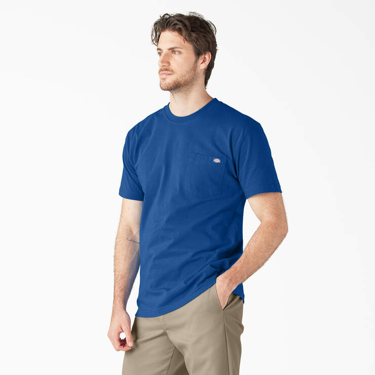 Heavyweight Short Sleeve Pocket T-Shirt - Royal Blue (RB) image number 3