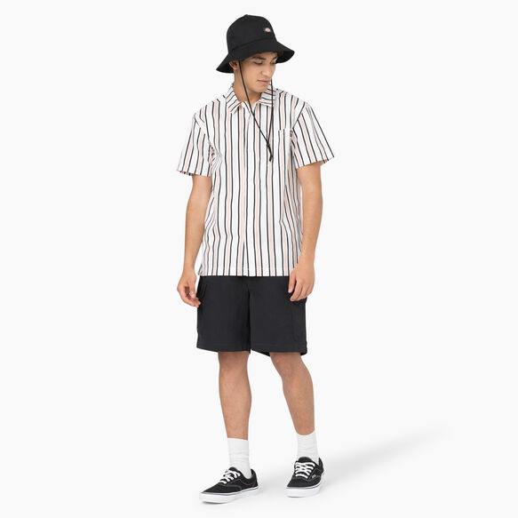 Dickies Skateboarding Cooling Relaxed Fit Shirt - White/Lotus/Black Stripe &#40;WUS&#41;