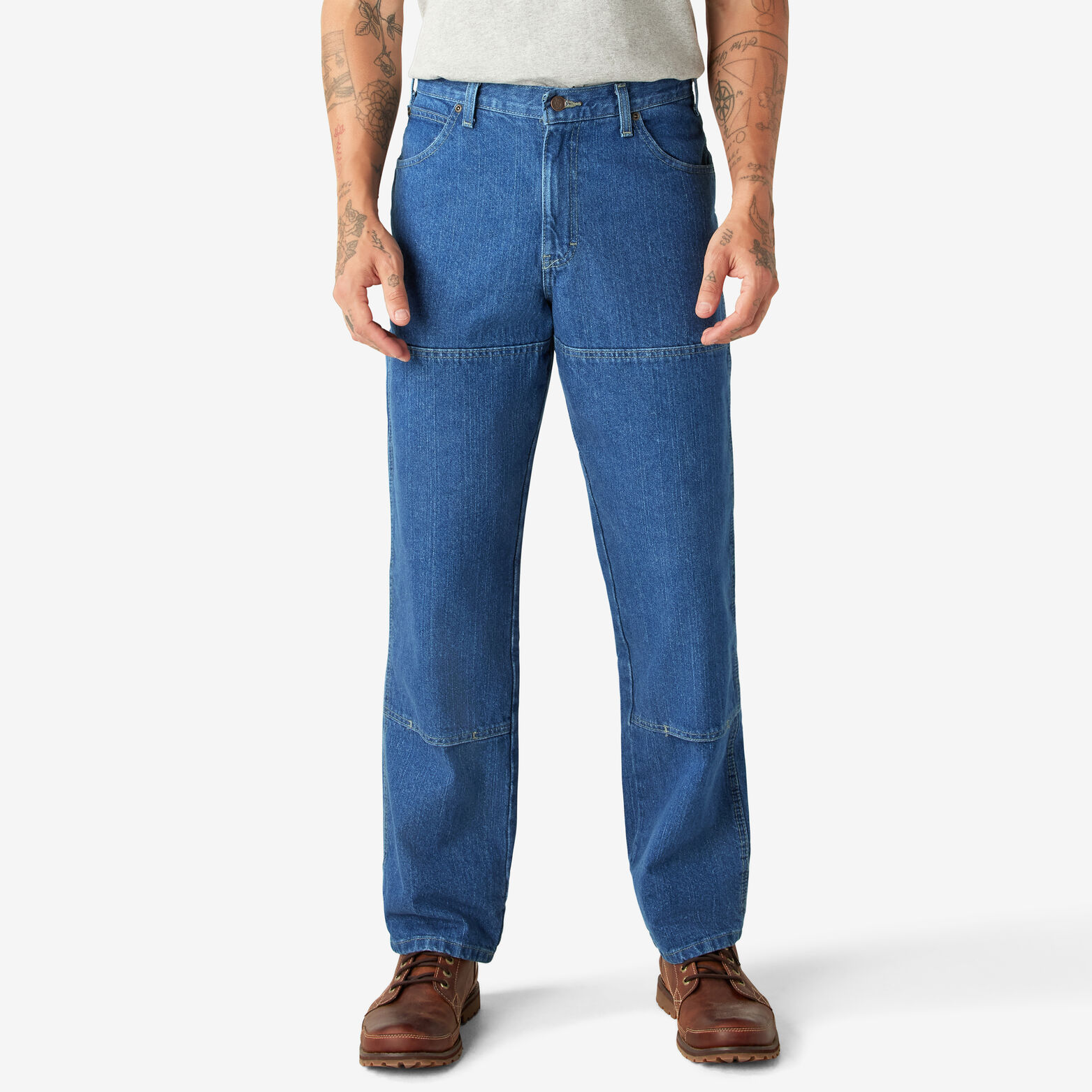 Relaxed Fit Workhorse Denim Jeans - Stonewashed | Mens Jeans | Dickies