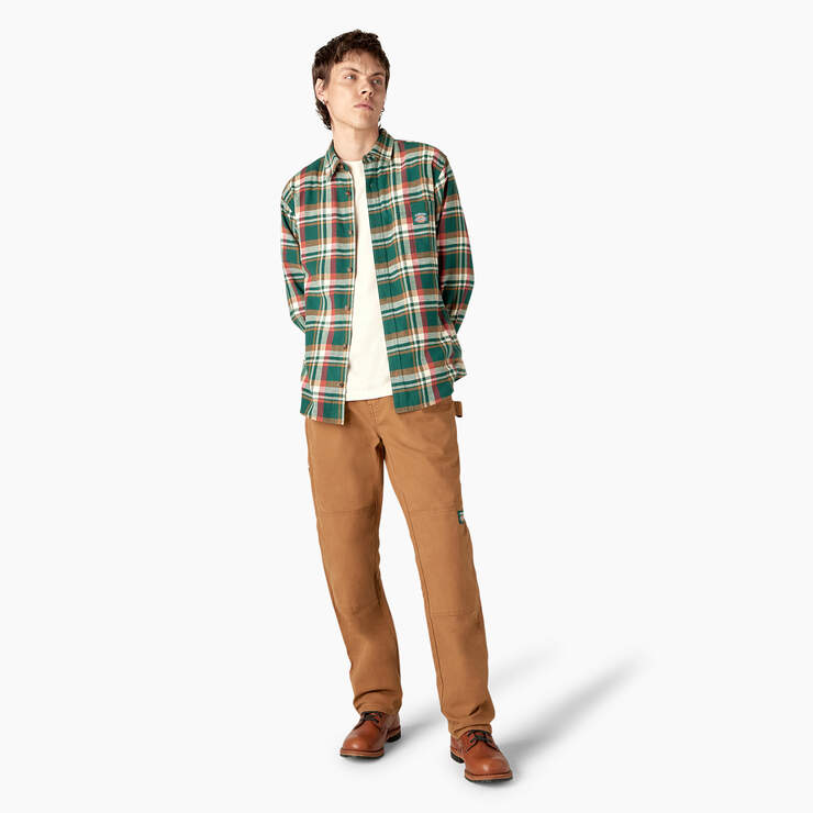 Dickies x Jameson Flannel Shirt - Jameson Green Plaid (A2Z) image number 4