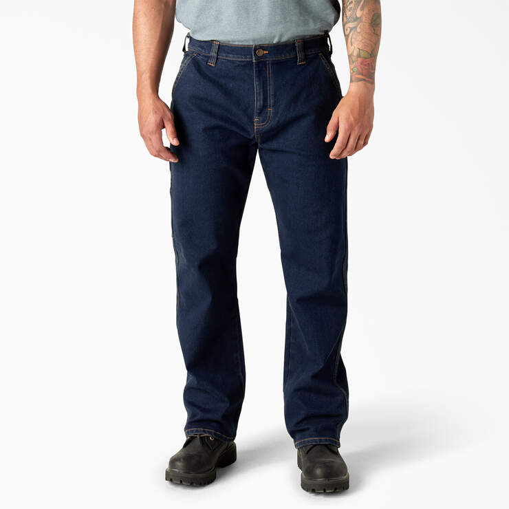 FLEX Relaxed Fit Carpenter Jeans - Dark Denim Wash (DWI) image number 1