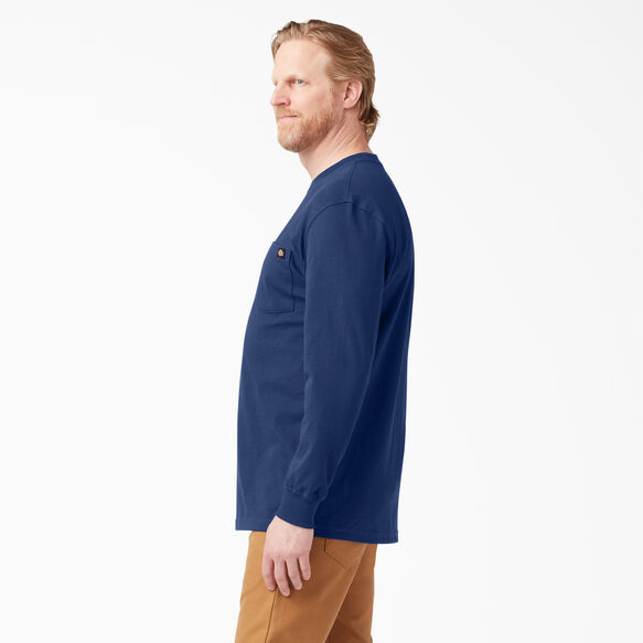Heavyweight Long Sleeve Pocket T-Shirt - Deep Blue &#40;EL&#41;