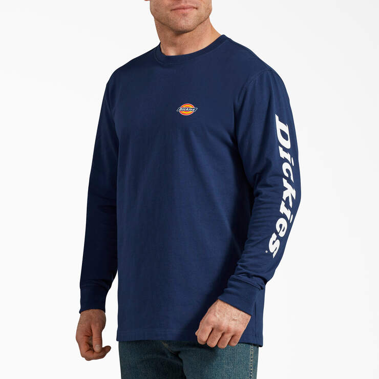 Long-Sleeve Graphic T-Shirt - Deep Blue (EL) image number 1