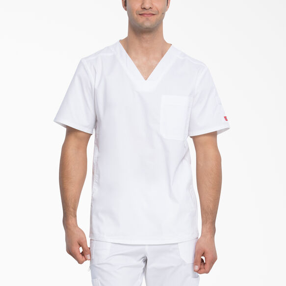 Men's Gen Flex V-Neck Scrub Top - White (DWH)