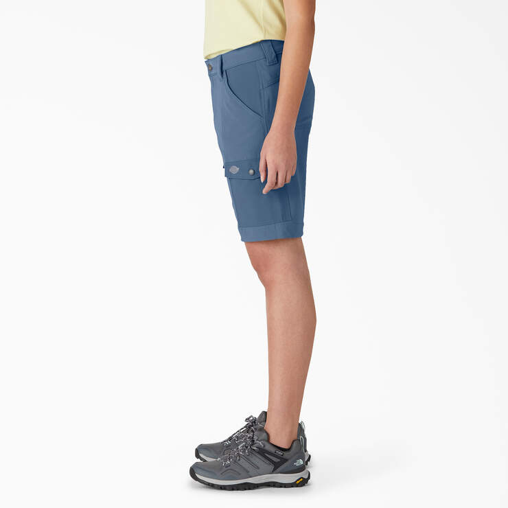 Women's Cooling Slim Fit Cargo Shorts, 10" - Retro Indigo (RI2) image number 3
