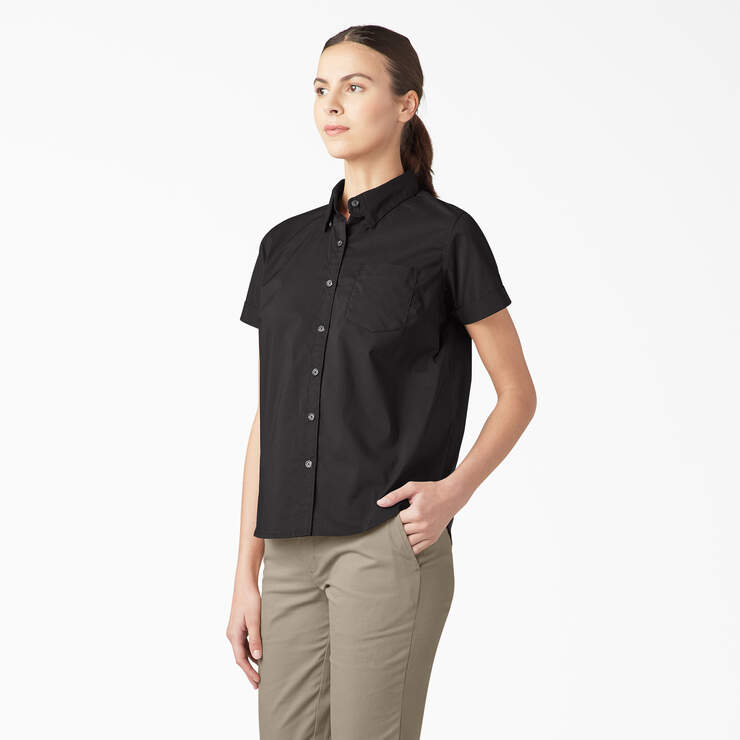 Women’s Button-Up Shirt - Black (BK) image number 3
