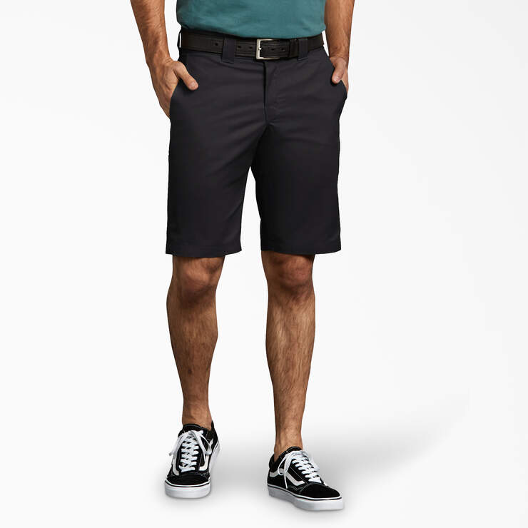 Slim Fit Work Shorts, 11" - Black (BK) image number 1