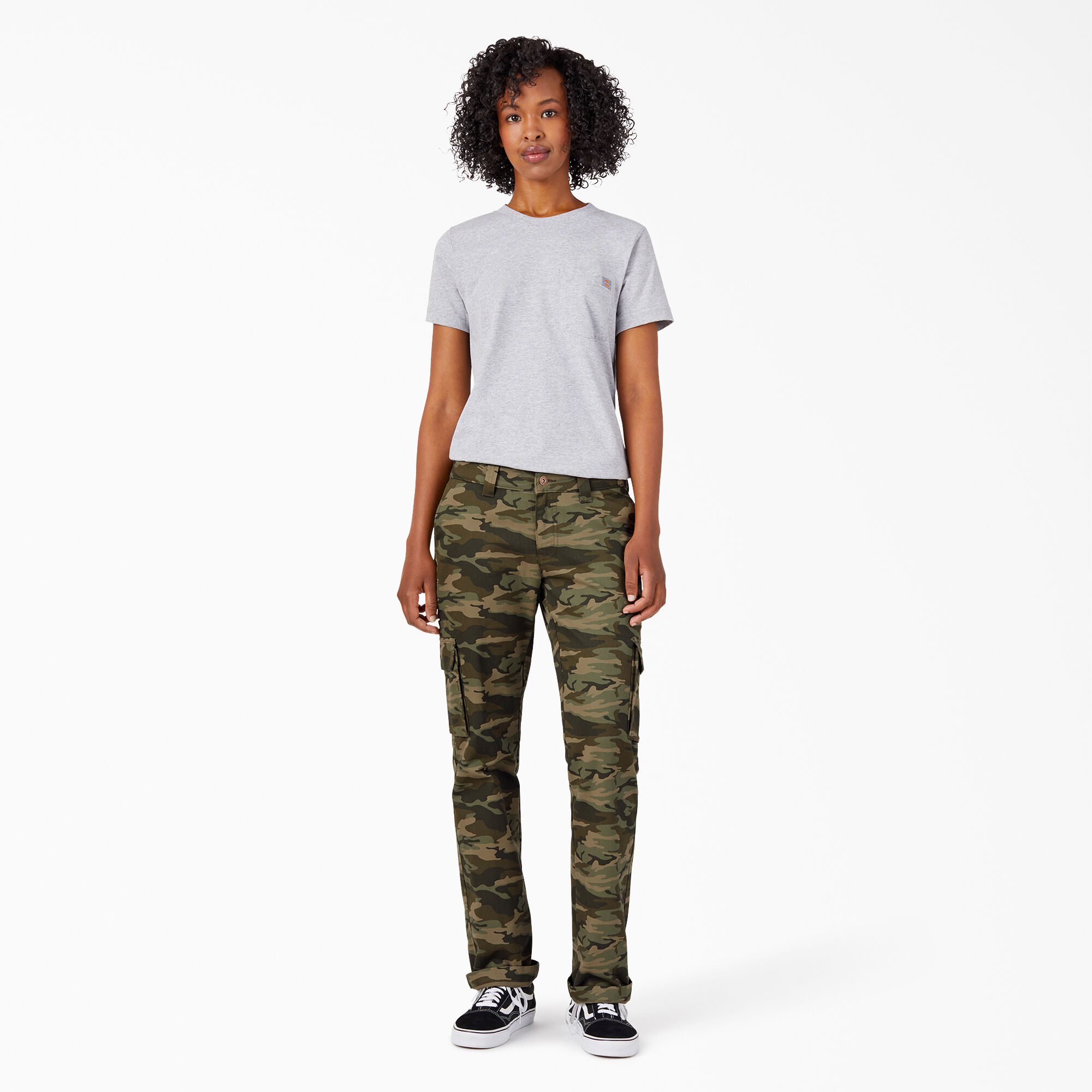 Women's fitted sale camo cargo pants