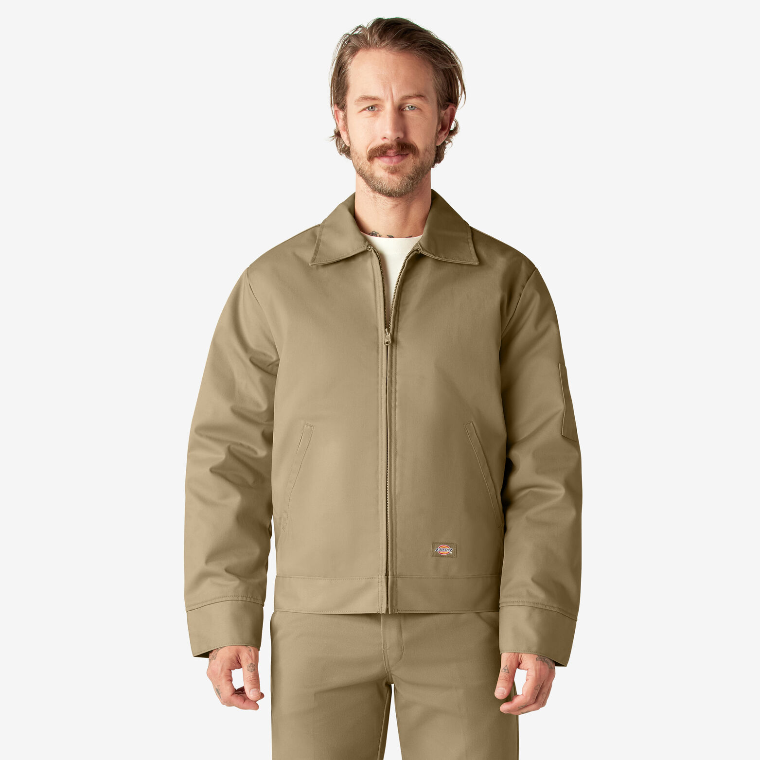 Lined Eisenhower Jacket For Men Military Khaki XL| Dickies