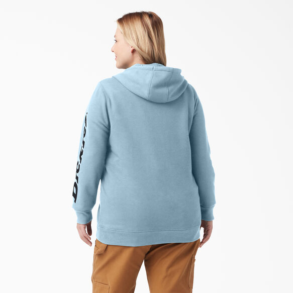 Women&#39;s Plus Heavyweight Logo Sleeve Hoodie - Clear Blue &#40;EU&#41;