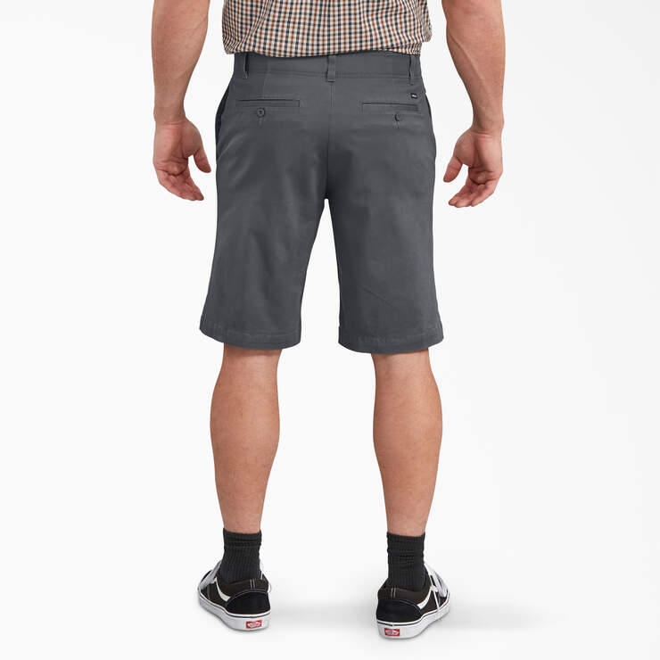 Dickies X-Series Active Waist Shorts, 11" - Rinsed Charcoal Gray (RCH) image number 2
