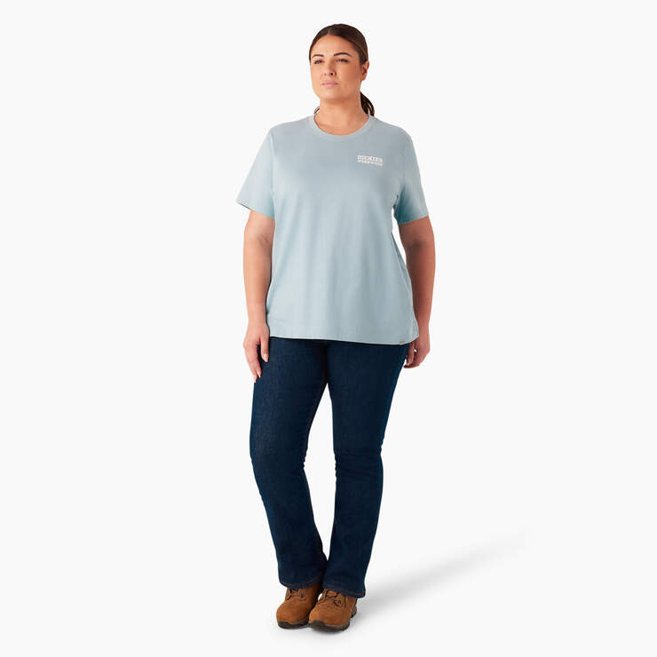 Women's Plus Heavyweight Workwear Graphic T-Shirt - Dockside Blue (DU1) image number 4