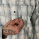 Cooling Long Sleeve Work Shirt - Clear Blue/Smoke Plaid &#40;B1H&#41;