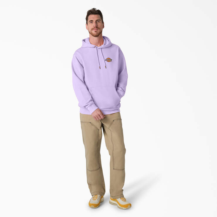 Fleece Embroidered Chest Logo Hoodie - Purple Rose (UR2) image number 4